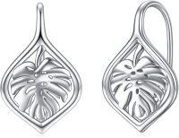 wholesale 925 Sterling Silver Monstera Leaf Leverback Dangle Drop Hoop Earrings for Women Gift Ideas-10-Leverback-Leaf