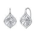 wholesale 925 Sterling Silver Monstera Leaf Leverback Dangle Drop Hoop Earrings for Women Gift Ideas-0-0
