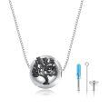 wholesale 925 Sterling Silver Tree of Life Cremation Jewelry Keepsake Pendant Necklace with Funnel and Screwdriver Tool Set for Ashes Memorial Gifts (Black)-0-0