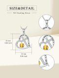 wholesale 925 Sterling Silver Softball Heart Cross Pendant Necklace for Women-0-5