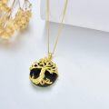 wholesale 14K Gold Sterling Silver Jade Tree of Life Necklace for Women-0-37