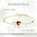 wholesale 14K Gold Ladybug Charm Bracelet Minimalist Fashion s for Girls and Women-0-3
