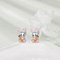wholesale 925 Sterling Silver Bunny Carrot Leverback Studs for Girls Women Gifts-0-2