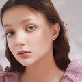 wholesale 925 Sterling Silver Birthstone Heart Stud Earrings Jewelry Gifts for Women-0-46