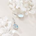 wholesale 925 Sterling Silver Blue Opal Phoenix Drop Earrings-0-2