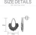 wholesale 925 Sterling Silver Drop/Stud Earrings with Black and White Patterned Design for Women-0-4