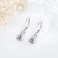 wholesale 925 Sterling Silver & Natural Labradorite Celtic Earrings, High Polish, 4mm Round Stone, Hypoallergenic, Gift for Women, Mom, Friends-0-5