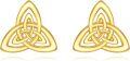 wholesale Gold Solid 14K Celtic Knot Stud Earrings - Irish Jewelry for Women's Gifts-0-0