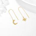 wholesale 14k Gold Crescent Moon And Star Earrings-0-4