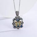 wholesale 925 Sterling Silver Multicolor Abalone Shell Butterfly Pendant Necklace for Women-0-4