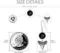wholesale 925 Sterling Silver 925 Black Crystal Mermaid Tail Dangle Earrings for Women & Girls-0-1