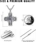 wholesale 925 Sterling Silver Virgin Mary Cross Pendant Necklace for Women Men Catholic  36 Chain-0-4