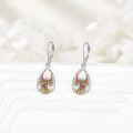 wholesale 925 Silver & Crystal Phoenix Teardrop Dangle Earrings for Women, Elegant Rebirth Bird Design, Gift for Her, 1.30 Pendant-0-3