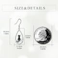 wholesale 925 Sterling Silver Black Cat Teardrop Celtic Moon Drop Earrings for Women Gifts-0-4