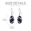 TOUPOP 925 Sterling Silver Gemstone Dainty Drop Earrings-0-5