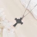 wholesale 925 Sterling Silver Celtic Knot Gothic Cross Pendant Necklace for Women-0-2