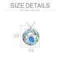 wholesale 925 Sterling Silver Blue Opal Sea Turtle Pendant Necklace with Starfish Charm and Rainbow Crystals for Women-0-3
