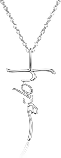 wholesale Sterling Silver Birthstone Faith Cross Pendant Necklace for Women-Hope-Hope