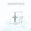 wholesale 925 Sterling Silver Cross Necklace with Abalone Shell Inlay Religious Pendant Jewelry Christian Gifts for Women Men-0-3