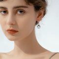 wholesale 925 Sterling Silver Penguin Teardrop Dangle Earrings with CZ Accents-0-5