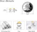 wholesale 925 Sterling Silver Frog Crown Stud Earrings for Women - Hypoallergenic-0-2