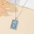 wholesale 925 Sterling Silver and Turquoise Empress Tarot Card Pendant Necklace for Women & Men-0-2