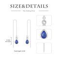 wholesale 925 Sterling Silver 12 Birthstone Infinity Threader Drop Earrings for Women-0-2