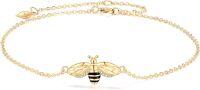 wholesale 14K Gold Honey Bee Bracelet with Cubic Zirconia Stones for Women's Fashion s-Bee Bracelet