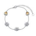 wholesale 925 Sterling Silver Bracelet With Heart And Flower Charms-0-0
