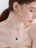 wholesale 925 Sterling Silver Panda Crystal Pendant Necklace-0-1
