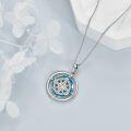wholesale 925 Sterling Silver Blue Enamel Compass Pendant Necklace Travel Talisman Graduation Gift for Women and Men-0-4