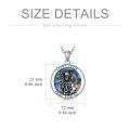 wholesale 925 Sterling Silver Round Pendant with Saint Jude Image and Abalone Shell - Religious  for Women & Men-0-3
