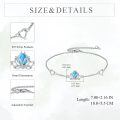 wholesale 925 Sterling Silver Lotus Charm Anklet-0-3