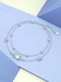 wholesale 925 Sterling Silver Moonstone Celtic Knot Adjustable Anklet/Anklet for Women - Unique -0-3
