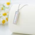 TOUPOP Silver Opal Bar Urn Necklace-0-2