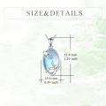 wholesale 925 Sterling Silver Moonstone Pendant With Zircon Accent Chain Necklace-0-3