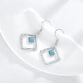 wholesale Sterling Silver Turquoise Dangle Earrings Boho Victorian Jewelry Gifts-0-4