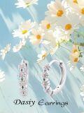 wholesale Daisy Earrings For Women 925 Sterling Silver Hoop Earrings Daisy Earrings Flower Jewelry Birthday Chrismas Gifts For Her Women Daughter Friends -0-3