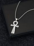 wholesale Ankh Cross Necklace For Men Women 925 Sterling Silver Ankh Cross Pendant Egyptian Necklace Protection Jewelry Gift For Him Her -0-3