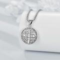 wholesale 925 Sterling Silver Saint Benedict Necklace with Hypoallergenic Pendant - 1.19 Inch Elegant Religious Jewelry for Protection & Blessing - Gift Box Included-0-2