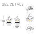 wholesale 925 Sterling Silver Cat Stud Earrings with Moon Heart for Women-0-4