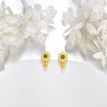 wholesale 925 Sterling Silver Sunflower Citrine Stud Earrings for Women-0-4