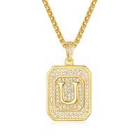 wholesale Gold Filled 925 Sterling Silver Letter Jewelry Necklace for Women Gift for Mom Wife Birthday Anniversary Christmas-Letter U