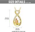 wholesale 14K Gold & 5A CZ Father-Daughter Necklace - Infinity Heart Pendant, Adjustable 16+2 Chain, Gift for Women/Daughter/Sister-0-5