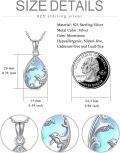 wholesale 925 Sterling Silver Dolphin Moonstone Cremation Keepsake Pendant Necklace-0-4