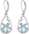 wholesale 925 Sterling Silver Teardrop Sea Life Dangle Earrings with Turtles and Starfish - Unique Gift for Her-0-0