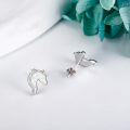 wholesale 925 Sterling Silver Opal Horse Stud Earrings with Mother's Day Gift Box-0-2
