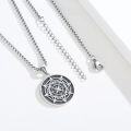 wholesale 925 Sterling Silver Compass Pendant Necklace  - Graduation Gift for Him & Her-0-3