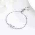 wholesale 925 Sterling Silver Infinity Love Faith Jesus Adjustable Bracelet for Women Christian Gifts-0-1