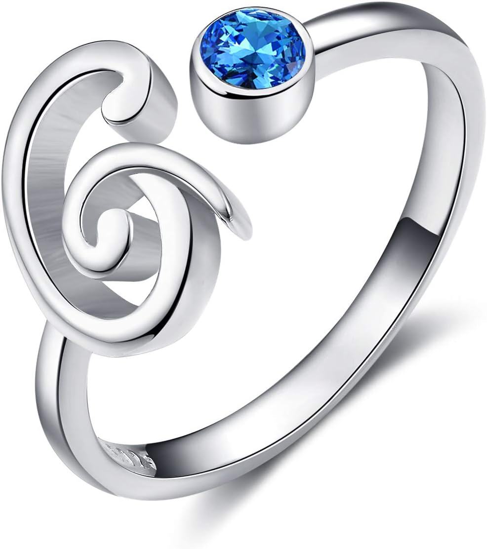 TOUPOP Christmas Gifts For Women, 925 Sterling Silver Sunflower/rose/initial G Butterfly Rings For Women, You Are My Sunshine Adjustable Ring Jewelry Gifts For Women Her Wife Birthday Gifts Ideas 